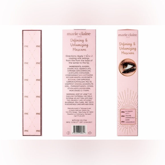 ✨ Marie Claire Defining & Volumizing Mascara – Jet Black ✨ - Picture 2 of 3